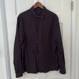 AllSaints Black Kiefer Shirt 100% cotton